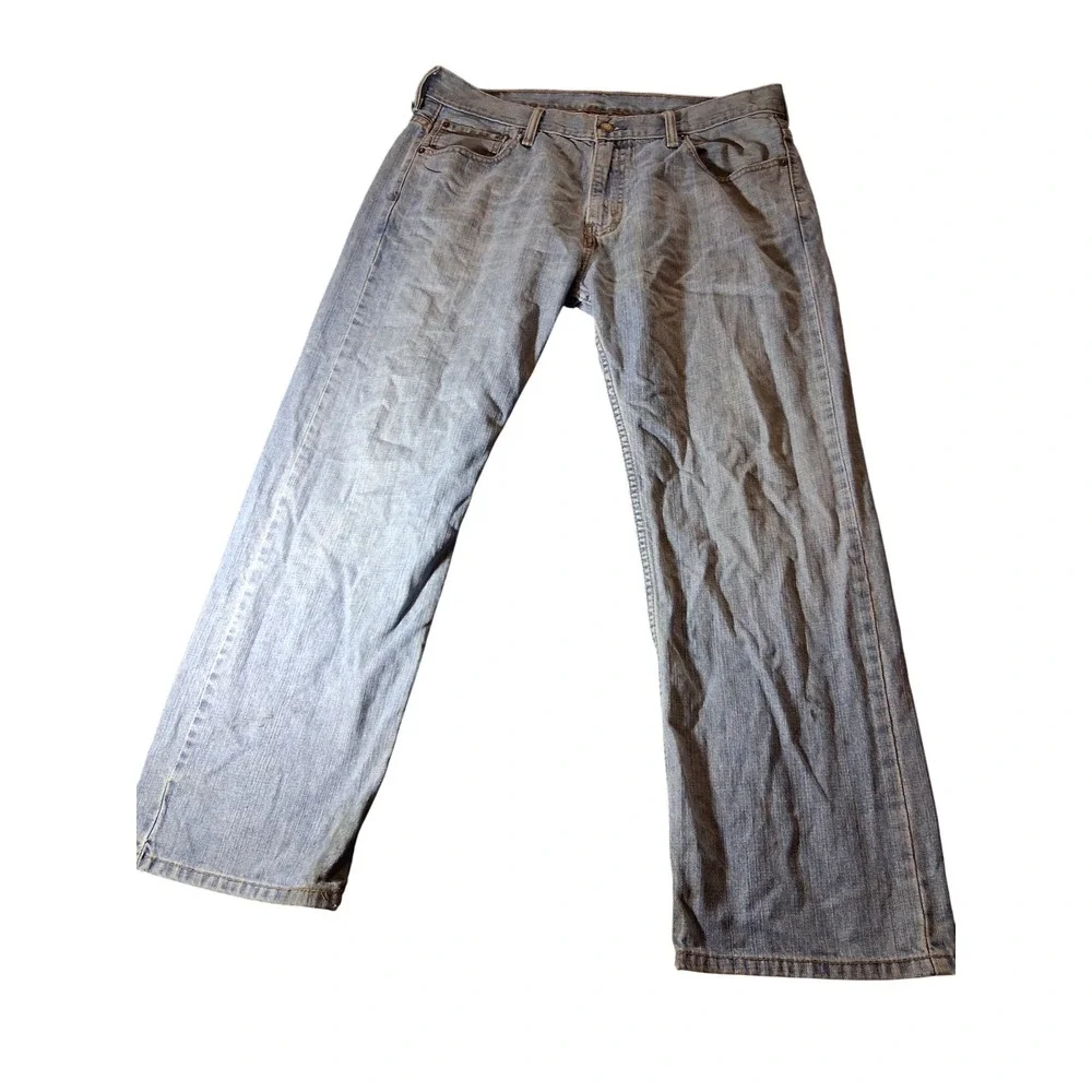 Levis 559 Relaxed Straight Leg Light Wash Blue Denim Jeans Mens 34x30